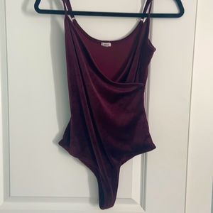 Suede bodysuit